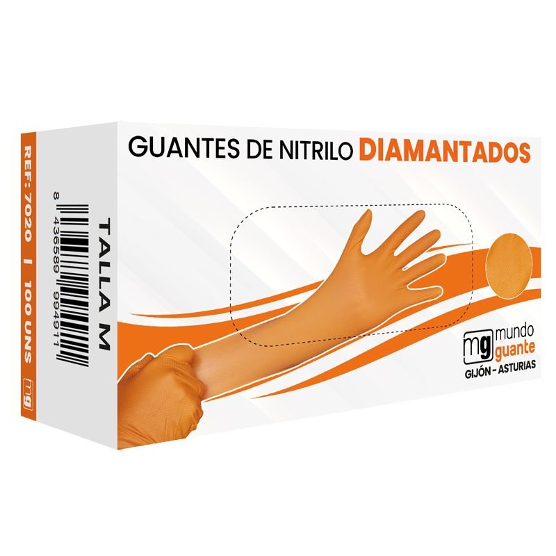 7MICRAS-GUANTE-DIAMANTADO-NARANJA-DISPENSADOR100UNDS7020