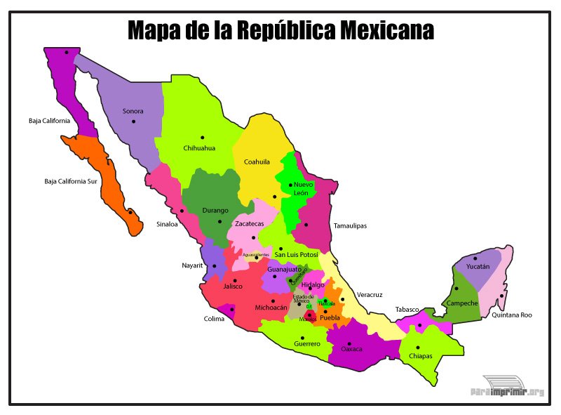 Mapa-de-la-Republica-Mexicana-a-color-para-imprimir
