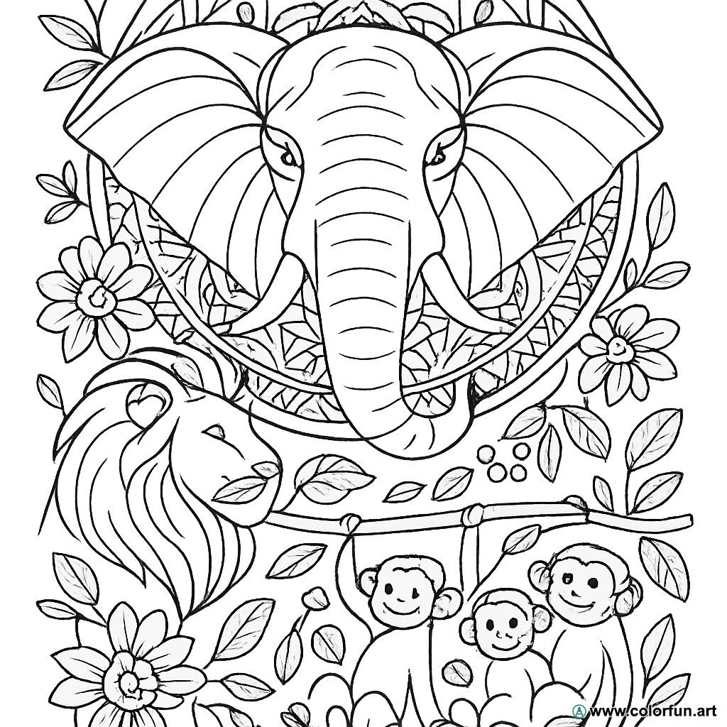 coloriage-animaux-sauvages-mandala-821